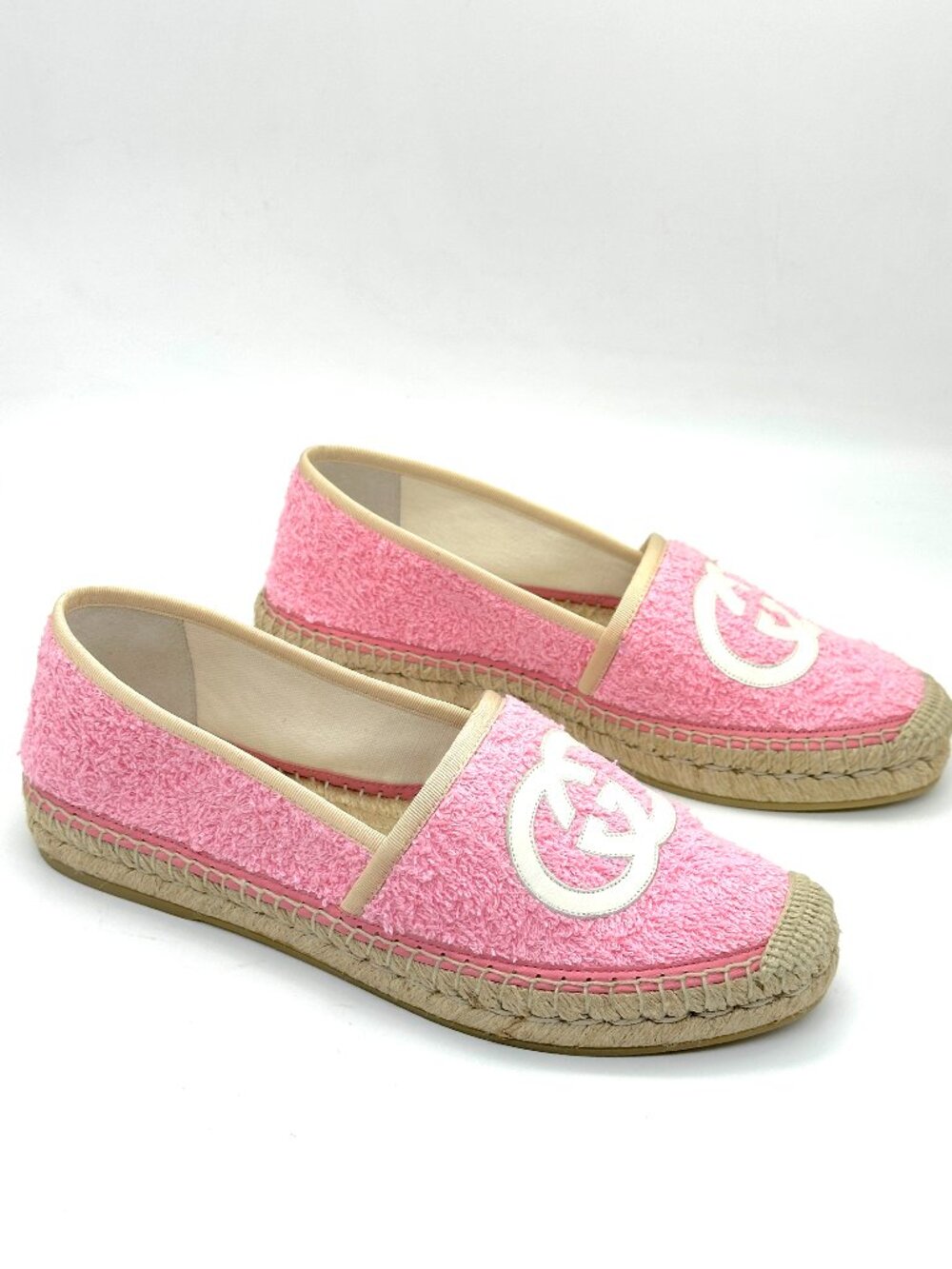 Gucci GG Logo Monogram Terry Espadrilles Flats Shoes - Picture 12 of 15
